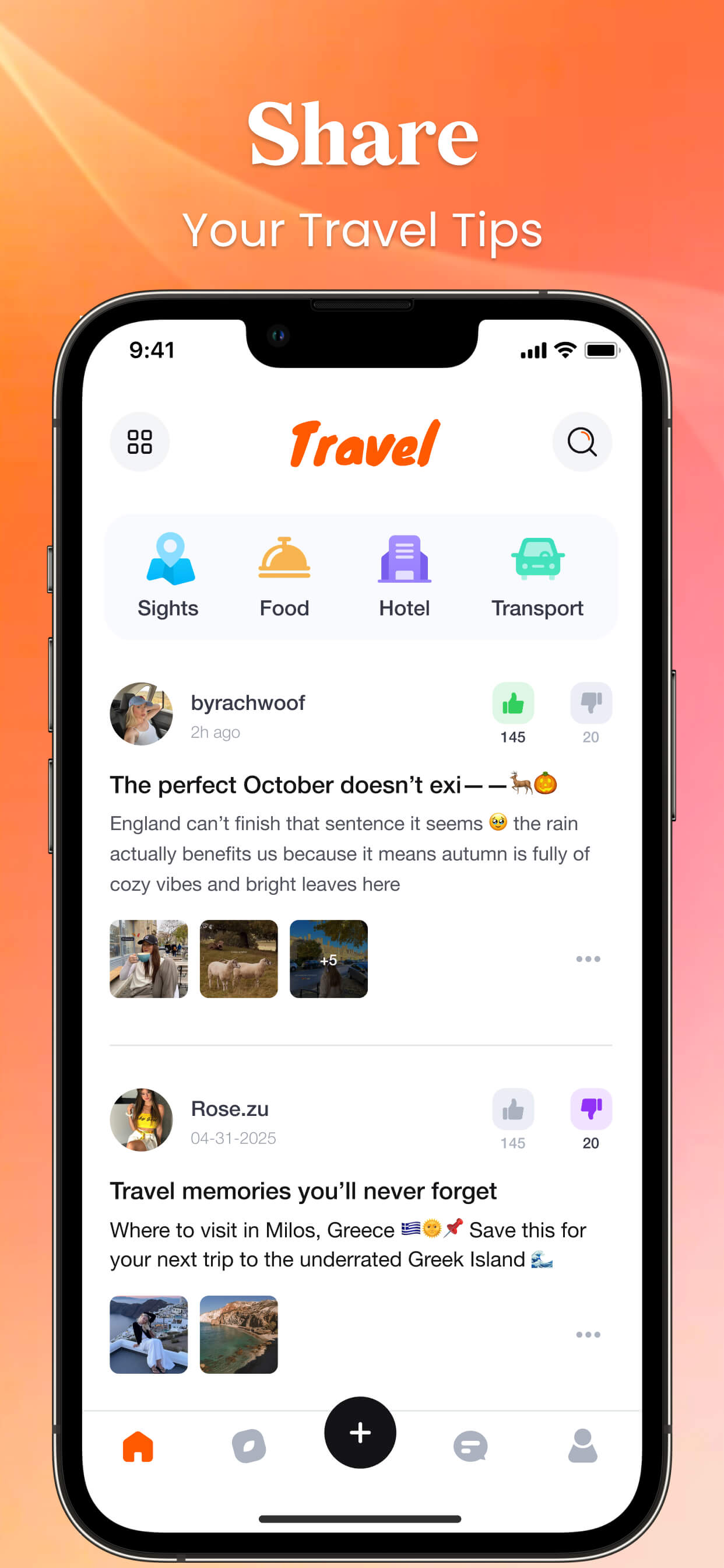 Bago app screenshot showing travel tips