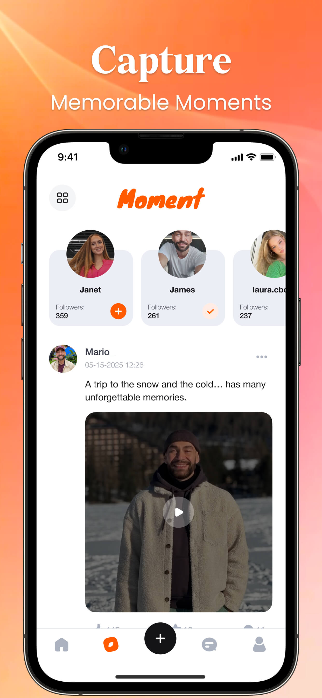 Users sharing travel moments